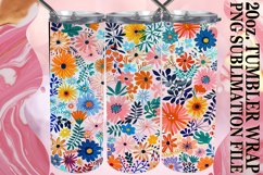 Abstract Floral Tumbler Art Product Image 1