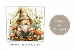 Autumn Gnome Tumbler Wrap, Gnome Sublimation Tumbler Design Product Image 3
