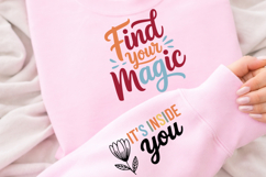 Boho Inspirational Sleeve SVG Bundle, Positive Quotes SVG Product Image 3