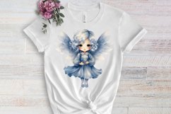 Blue Christmas Watercolor Clipart Sublimation Product Image 3