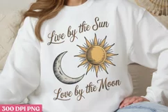 Live By The Sun Love PNG, Sun and Moon Sublimation P Product Image 3