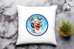 Cute Reindeer Cookie Clipart Sublimation PNG Product Image 3