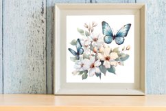 Vintage Floral Butterflies Clipart, butterflies Clipart Product Image 3