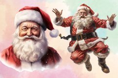 Watercolor Santa Claus Sublimation Clipart, Santa PNG Product Image 4