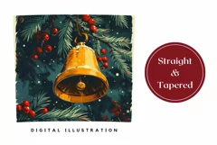 Christmas Bells Tumbler Wrap, Christmas Bell Sublimation Product Image 3