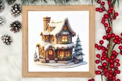 Fairy Christmas House Sublimation Clipart, Fairy Christmas Product Image 3