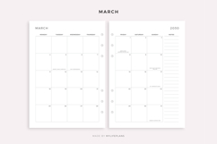 2030 Monthly Calendar with Holidays on 2 Pages, Printable Product Image 3