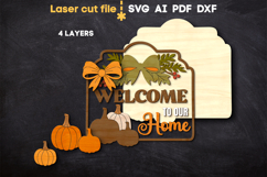 Thanksgiving Welcome SVG laser cut files for Glowforge Product Image 3