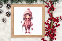 Pink Christmas Crochet Clipart, Christmas PNG Product Image 3