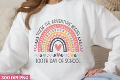 Where the Adventure Begin 100th Day of School PNG Product Image 3