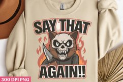 Say That Again PNG, Funny Skeleton Sublimation PNG Product Image 3