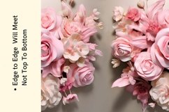 3D Pink and White Floral Skinny Tumbler Wrap Sublimation PNG Product Image 3