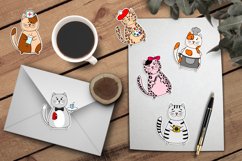 Cats and professions sticker set, printable and digital Product Image 3