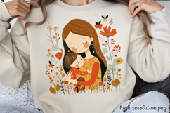 Mothers Day Folk Art Sublimation Bundle PNG Product Image 9