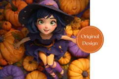 3D Halloween Witch Tumbler, Pumpkins Halloween Tumbler Product Image 3