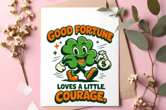 Lucky Clover Good Fortune Courage Cartoon Design Product Image 5