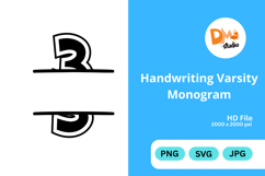 Handwriting Varsity Monogram Product Image 1