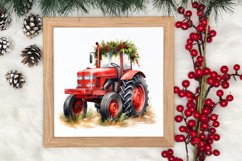 Watercolor Christmas Farm Clipart Product Image 3