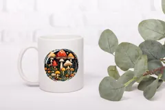 Cartoon Forest Illustration PNG, Mushrooms PNG Product Image 3