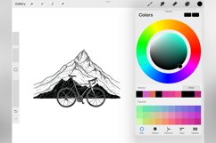 100 Procreate Mountains Stamp Brushes Product Image 6