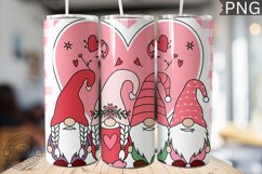 Valentine&#039;s Day Gnome Tumbler Wrap - High Quality 300 Dpi Product Image 1