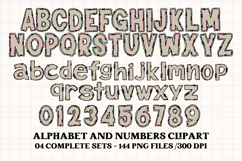 Christmas Alphabet png clipart, christmas letters doodle Product Image 3