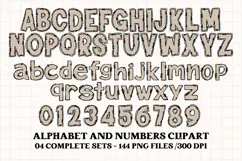 Christmas Alphabet png clipart, christmas letters doodle Product Image 3