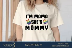 I am Mama She is Mommy SVG | Pride Month Baby SVG Product Image 3