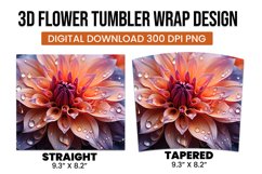 3d flower pattern tumbler wrap sublimation Product Image 3