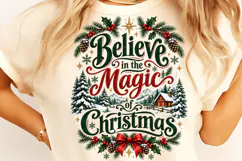 Believe in the Magic of Christmas PNG, Merry Christmas 2026 Product Image 3