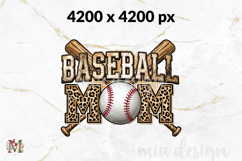 Baseball Mom PNG, Leopard Sports Game Day Sublimation Product Image 2