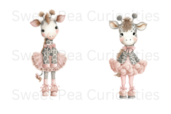 Giraffe, Shabby Chic, Ephemera, PNG, Clipart Product Image 3