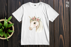 Floral Unicorn Head Clipart Sublimation PNG Product Image 3