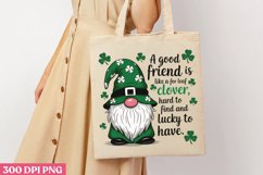 A good friend is like PNG, St Patricks Day Gnome Sublimation Product Image 1