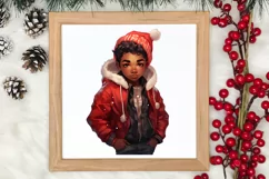 Christmas Little Girl Clipart Sublimation, Christmas PNG Product Image 3