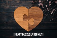 Heart Puzzle SVG,Laser Cut, Valentine Heart laser Cut Product Image 1