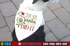 Dear santa the dog did it SVG, Christmas Dog SVG Product Image 1