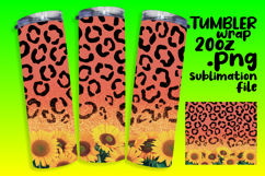 VIBRANT 20oz Tumbler Artwork for DIY , Leopard Print Product Image 1