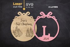 First Christmas Ornament SVG laser cut file for Glowforge Product Image 3