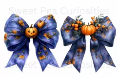 Halloween, Bows, Ephemera, PNG, watercolor, Clipart Product Image 3