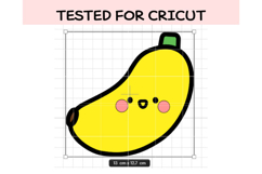 Cute Baby Banana SVG Bundle | Kawaii Fruit Clipart Product Image 3