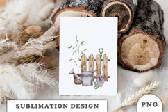 Watercolor Garden sublimation PNG Product Image 3