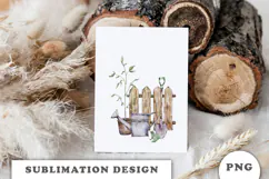 Watercolor Garden sublimation PNG Product Image 3