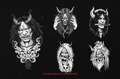 10 Bundle Dark Art Shinigami Japanese Oni God Grim Reaper Product Image 5