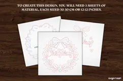 Christmas Door Sign Laser Cut | Xmas Wreath Sign | SVG Product Image 2