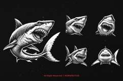 10 Bundle Dark Art Shark Fish Beast Ocean Sea Bite Creature Product Image 5