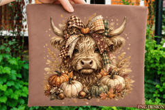 highland cow png,fall cow png,autumn cow,highland cow sublim Product Image 1