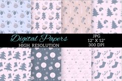 Boho Winter Digital Paper Patterns, Winter Digital Paper Product Image 3