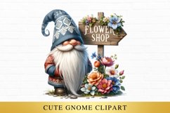 gnome clipart, flower shop sublimation Product Image 1