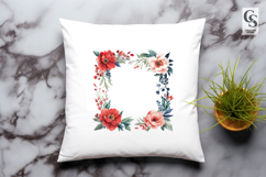 Watercolor Floral Frame Clipart Product Image 3